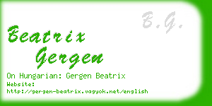 beatrix gergen business card